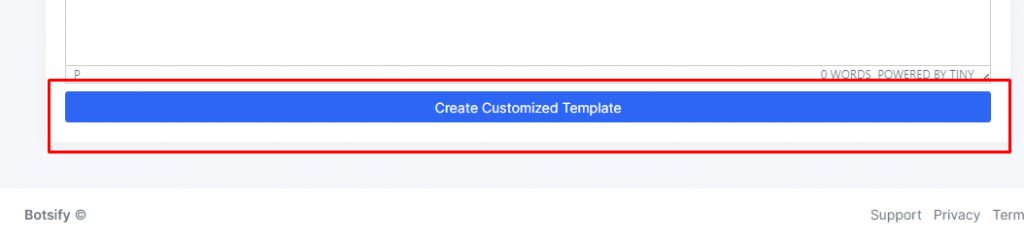 Create Customized Template